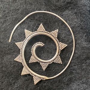 SOLD Spiral Earrings- Silver
